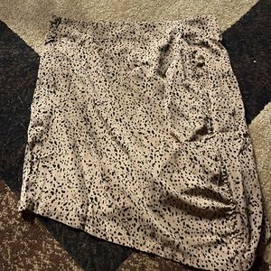 Cheetah print silky dress skirt